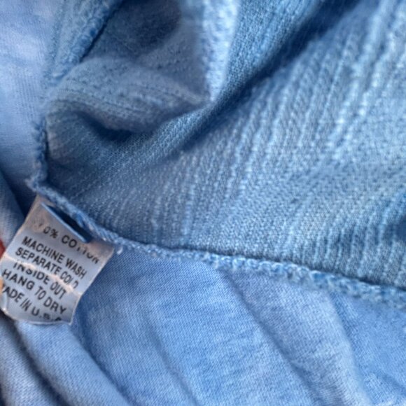 Steel Pony Womens Size 3 Blue Asymmetric Jacket Button Front Art to Wear Cotton - Picture 5 of 9